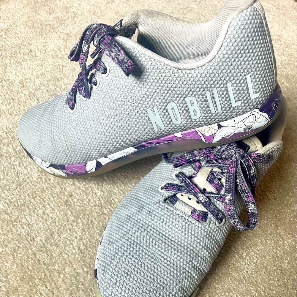 Nobull - Grey Trainers Floral Edition